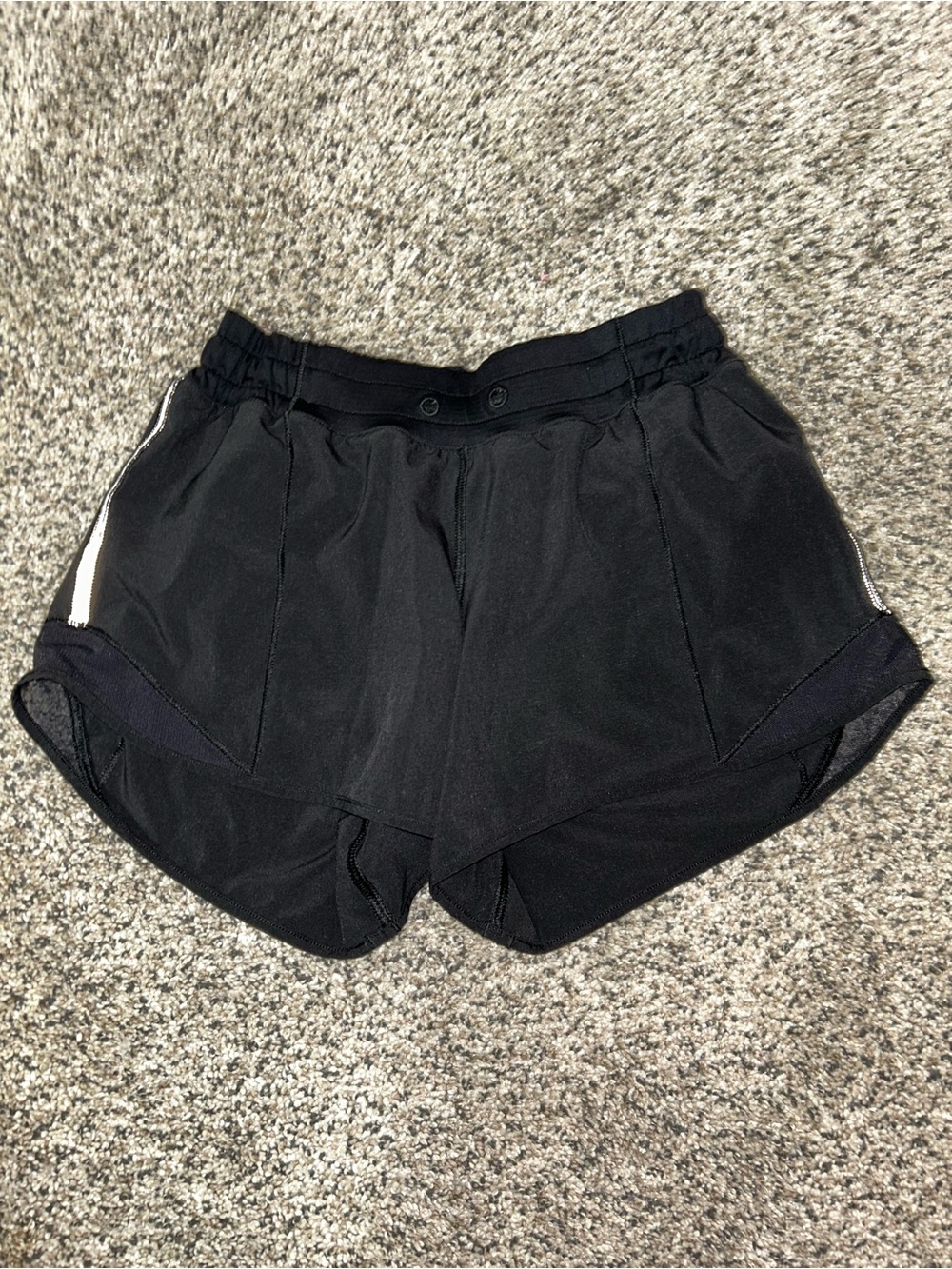 lululemon athletica Black Women's Running Shorts with Side Panel